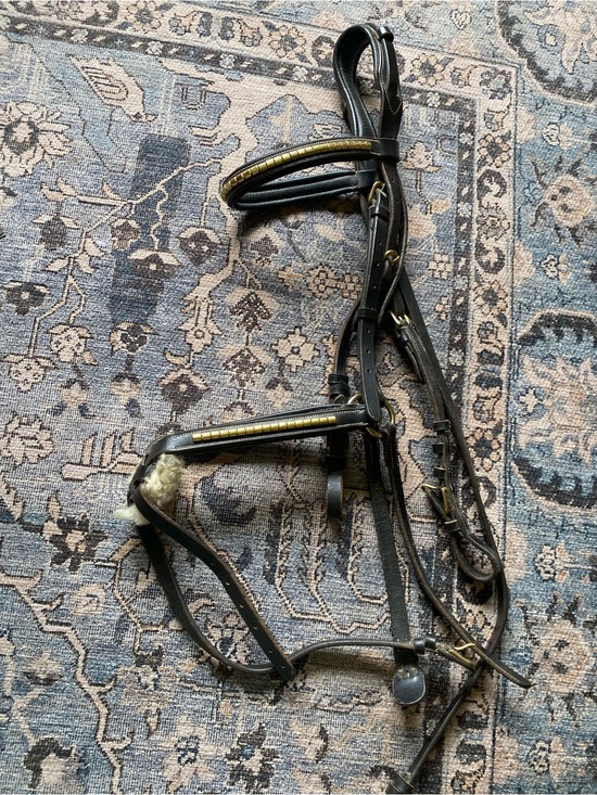 Other - Dark brown clincher Leather Horse Bridle with Brass Detailing